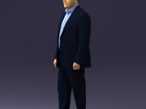 000408 Business Man in Suit 3dp 3D Print Model