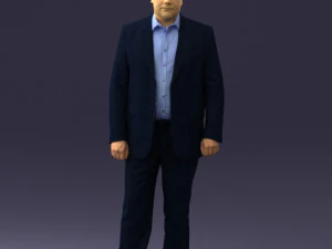 000408 Business Man in Suit 3dp 3D Print Model