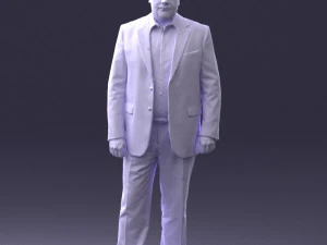 000408 Business Man in Suit 3dp 3D Print Model