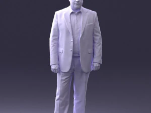 000408 Business Man in Suit 3dp 3D Print Model