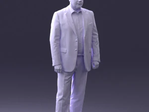 000408 Business Man in Suit 3dp 3D Print Model