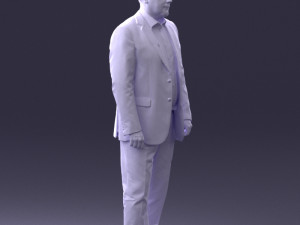 man in blue jacket 0074 3d print ready 3D 打印模型