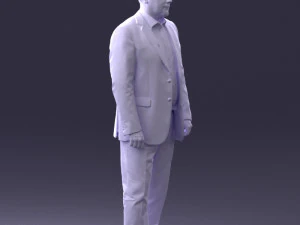 000408 Business Man in Suit 3dp 3D Print Model