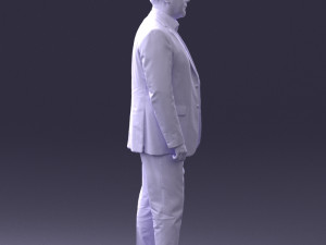 man in blue jacket 0074 3d print ready 3D 打印模型