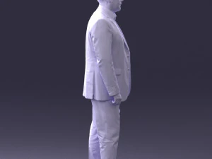 000408 Business Man in Suit 3dp 3D Print Model