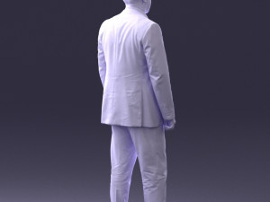 man in blue jacket 0074 3d print ready 3D 打印模型