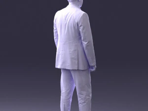 000408 Business Man in Suit 3dp 3D Print Model