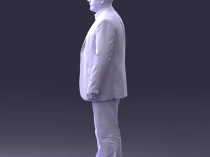 000408 Business Man in Suit 3dp 3D Print Model