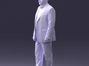 000408 Business Man in Suit 3dp 3D Print Model