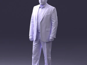 000408 Business Man in Suit 3dp 3D Print Model