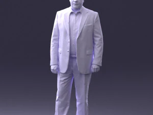 000408 Business Man in Suit 3dp 3D Print Model
