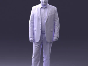 000408 Business Man in Suit 3dp 3D Print Model