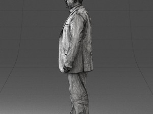 man in blue jacket 0074 3d print ready 3D 打印模型