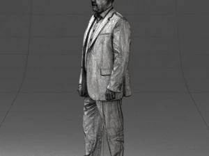 000408 Business Man in Suit 3dp 3D Print Model