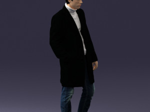 man in black cloak 0071 Modello 3D