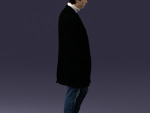 man in black cloak 0071 Modello 3D