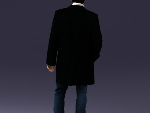man in black cloak 0071 Modello 3D