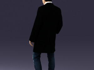 man in black cloak 0071 Modello 3D