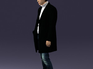 man in black cloak 0071 Modello 3D