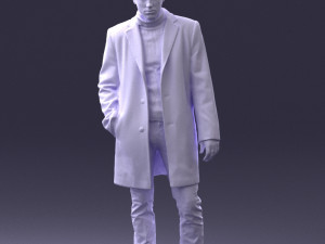 man in black cloak 0071 Modello 3D