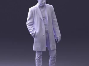 man in black cloak 0071 Modello 3D
