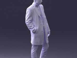 man in black cloak 0071 Modello 3D