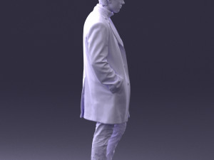 man in black cloak 0071 Modello 3D
