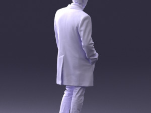 man in black cloak 0071 Modello 3D