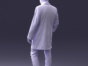 man in black cloak 0071 Modello 3D
