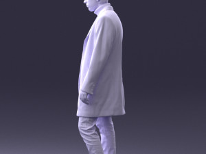 man in black cloak 0071 Modello 3D