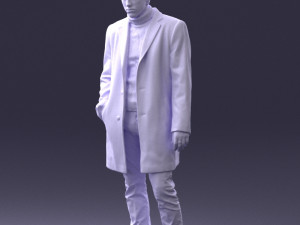 man in black cloak 0071 Modello 3D