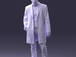 man in black cloak 0071 Modello 3D