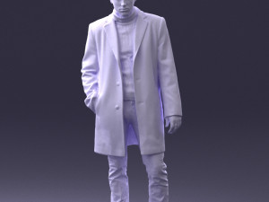 man in black cloak 0071 Modello 3D
