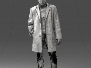 man in black cloak 0071 Modello 3D