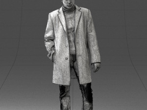 man in black cloak 0071 Modello 3D