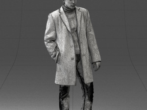 man in black cloak 0071 Modello 3D