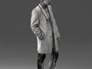 man in black cloak 0071 Modello 3D