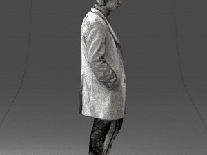 man in black cloak 0071 Modello 3D
