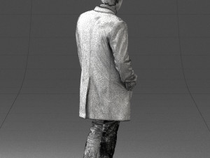 man in black cloak 0071 Modello 3D