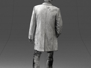 man in black cloak 0071 Modello 3D