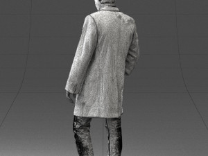 man in black cloak 0071 Modello 3D