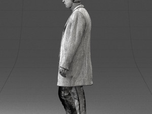 man in black cloak 0071 Modello 3D