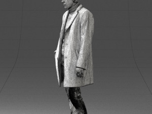 man in black cloak 0071 Modello 3D