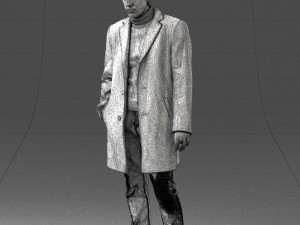 man in black cloak 0071 Modello 3D