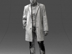 man in black cloak 0071 Modello 3D