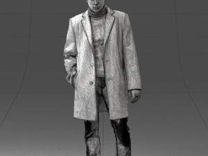 man in black cloak 0071 Modello 3D