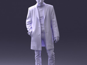 man in black cloak 0071 3d print ready Modelo de impresión 3D
