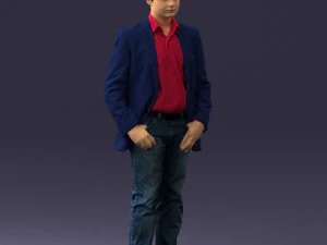 000414 Realistic Teen Boy Character Full Body Scan Casual 3D Model
