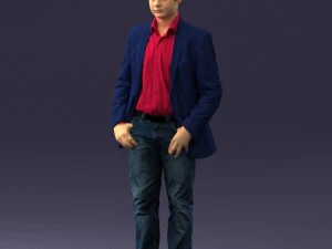 000414 Realistic Teen Boy Character Full Body Scan Casual 3D Model