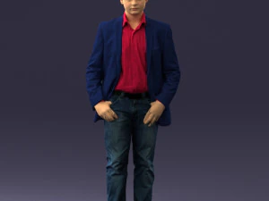 000414 Realistic Teen Boy Character Full Body Scan Casual 3D Model